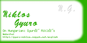 miklos gyuro business card